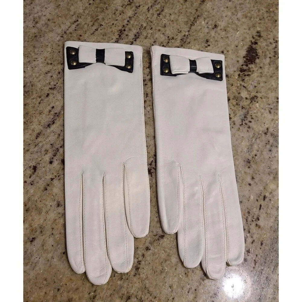 New? Vtg Size S 6.5 White Soft Leather Formal 8.5